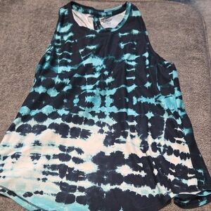 Old Navy Blue and Black Sleeveless Relaxed Tank Top